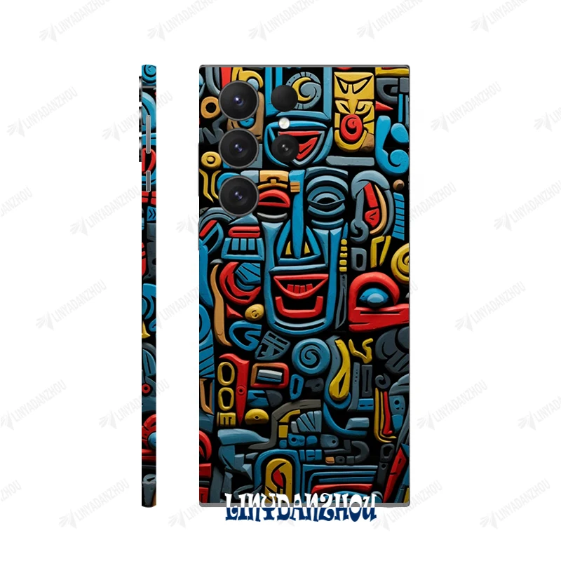 Colorful Decal Skin for Samsung Galaxy S22 S23 Ultra Plus S24 5G Back Screen Protector Film Full Cover Wrap S22+ Sticker