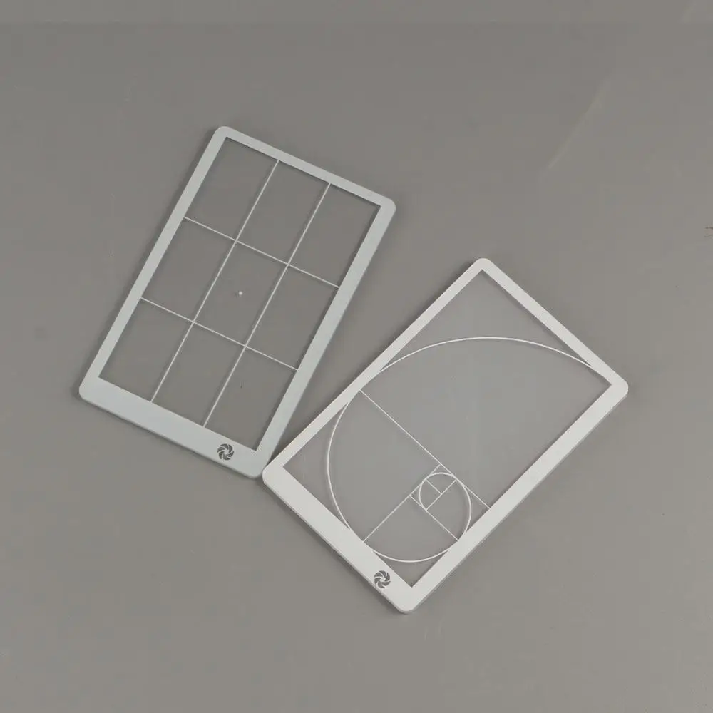 Adults Transparent Viewfinder Ruler Composition Drawing Golden Ratio Ruler Clear Acrylic Fibonacci Viewer Photography
