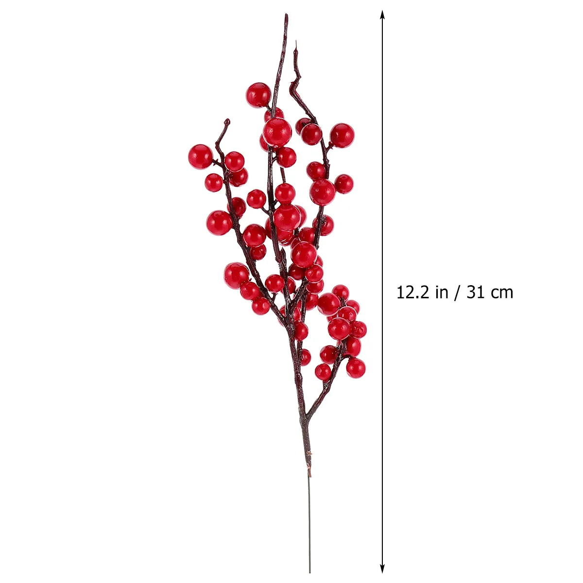 

3Pcs Red Berry Picks Christmas Decorations Lightweight Realistic Visual Effect Home Gift Berry Stems Fake Berries