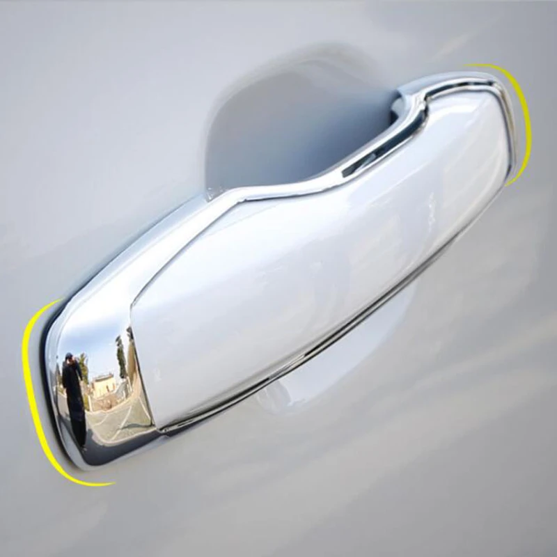 For Volvo XC60 XC90 S90 V90 2018- 22 Car Door knob Decals Chrome ABS Exterior Door Handle Bar Frame Cover Trim Styling Accessory