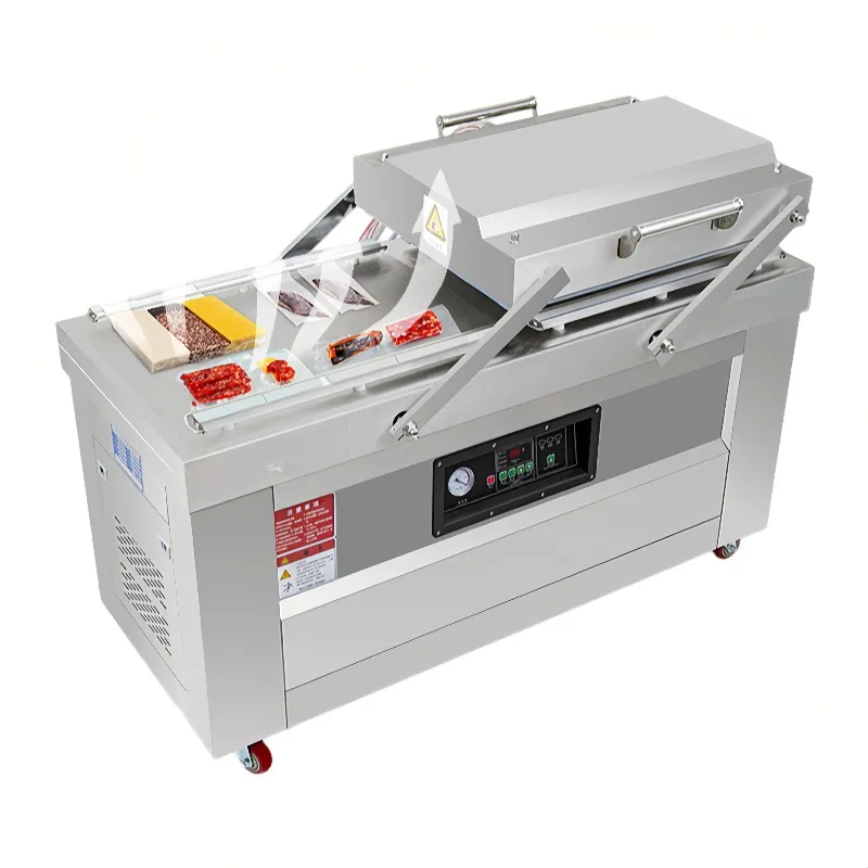 

Custom 2026 Factory Price Wholesale Stainless Steel 304 Double Chambers Food Vacuum Packaging Vacuum Packing Machines