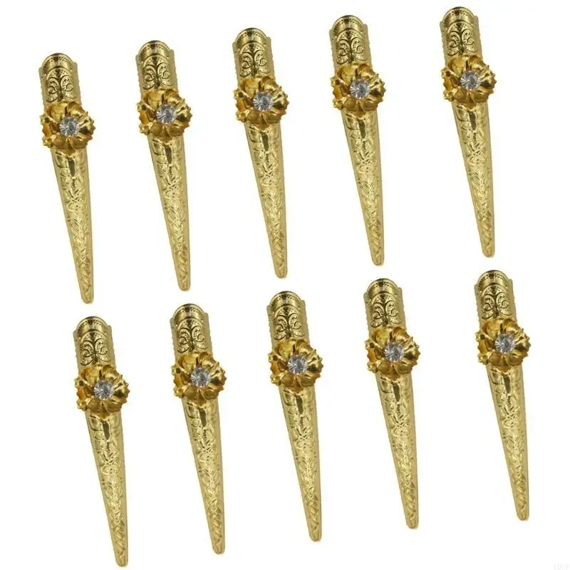 Antike Königin Fingernagel Ringe Nägel Ringe Dekoration Accessoire Halloween Fingern Nägel Spitzen Klauen Ringe