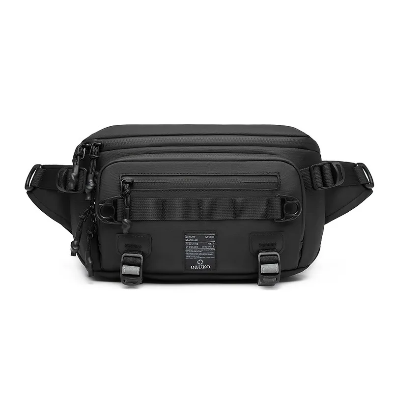 Men Waist Bag Waterproof Outdoor Chest Pack Multi Pocket Crossbody Shoulder Sling For Hiking Cycling Travel view 2