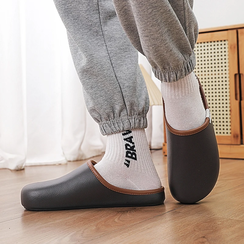 جديد الرجال شباشب مقاومة للماء النساء الرجال قباقيب الفراء النعال الشتاء الرجال حذاء للحديقة في الهواء الطلق عدم الانزلاق البغال داخلي لينة أحذية منزلية