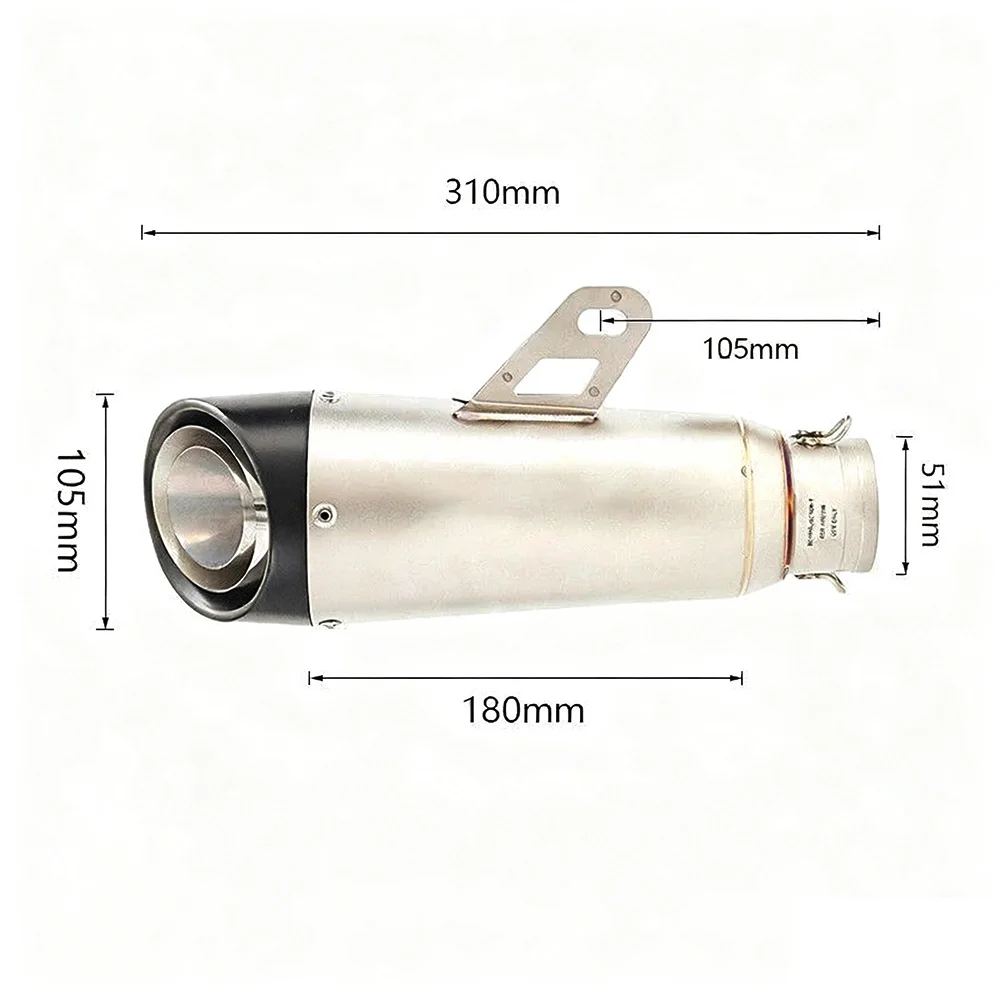 Für Yamaha MT-07 FZ07 YZF R7 2021-2025 Auspuffanlage 51mm Schalldämpfer Auspuffrohr Auspuffrohre – Detail 2