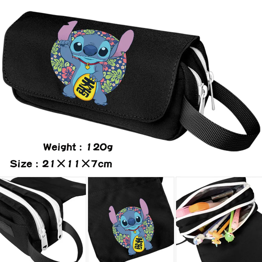 Disney Lilo & Stitch Astuccio per matite Astuccio per penne di grande capacità Cancelleria Scatola per matite per scuola Kawaii Borse per cosmetici femminili