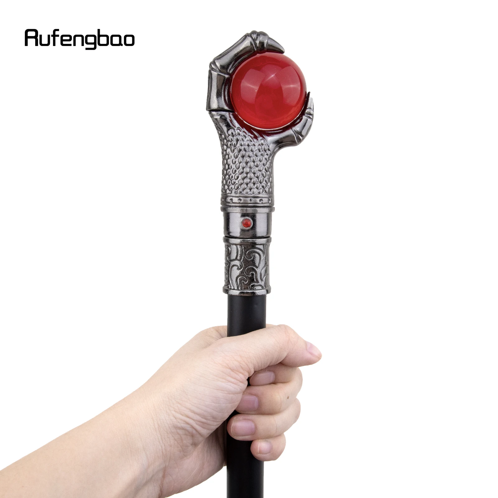 الفضة التنين مخلب فهم الأحمر كرة زجاجية قصب موضة عصا الزخرفية شهم تأثيري كروسيير أداء المرحلة قصب 93 سنتيمتر