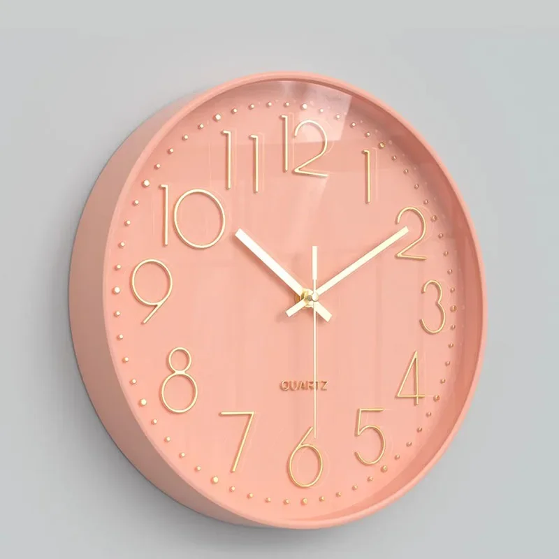 Roundwall Clock Modern Bedroom Korean Clock Wall Modern Design Horloge Ornaments Home Decor