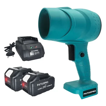 21V Cordless Violent Air Gun Jet Fan Wiederaufladbare High Power Blasen Trockner Handheld Auto Reiniger Trockner Für Makita 18v Batterie