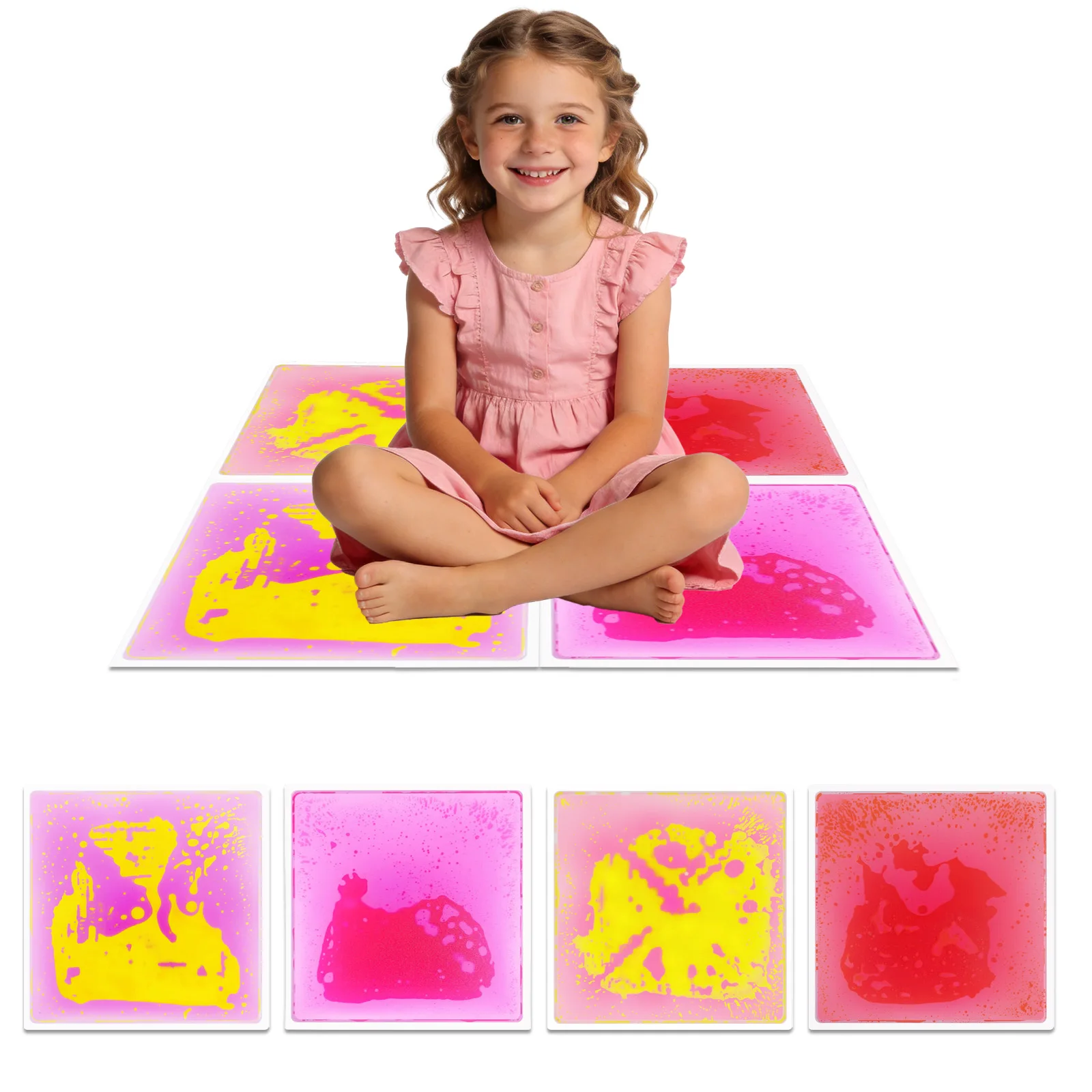

Cross-border Hot Sale Liquid Sensory Mat 3-12 Years Old Kids Sensory Development Mat Stress Relief Interactive Liquid Mat