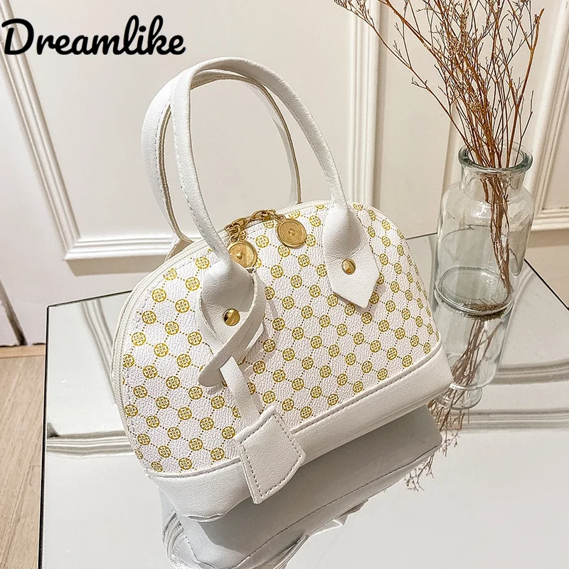 

Flower Printing Shell Bag Fashion Handbag Women Crossbody Bag Advanced Simple Shoulder Bag Large Capacity Portable Commuter Bag