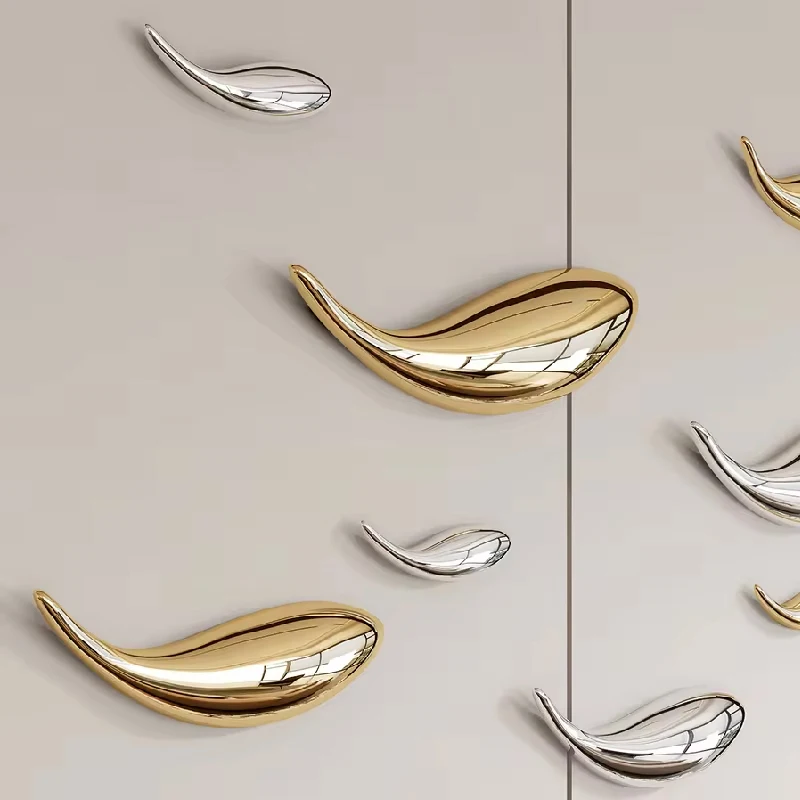 

Creative Three-dimensional Fish Wall Decorative Wall Without Perforated Decorations Living Room TV Background Wall Sofa Pendant
