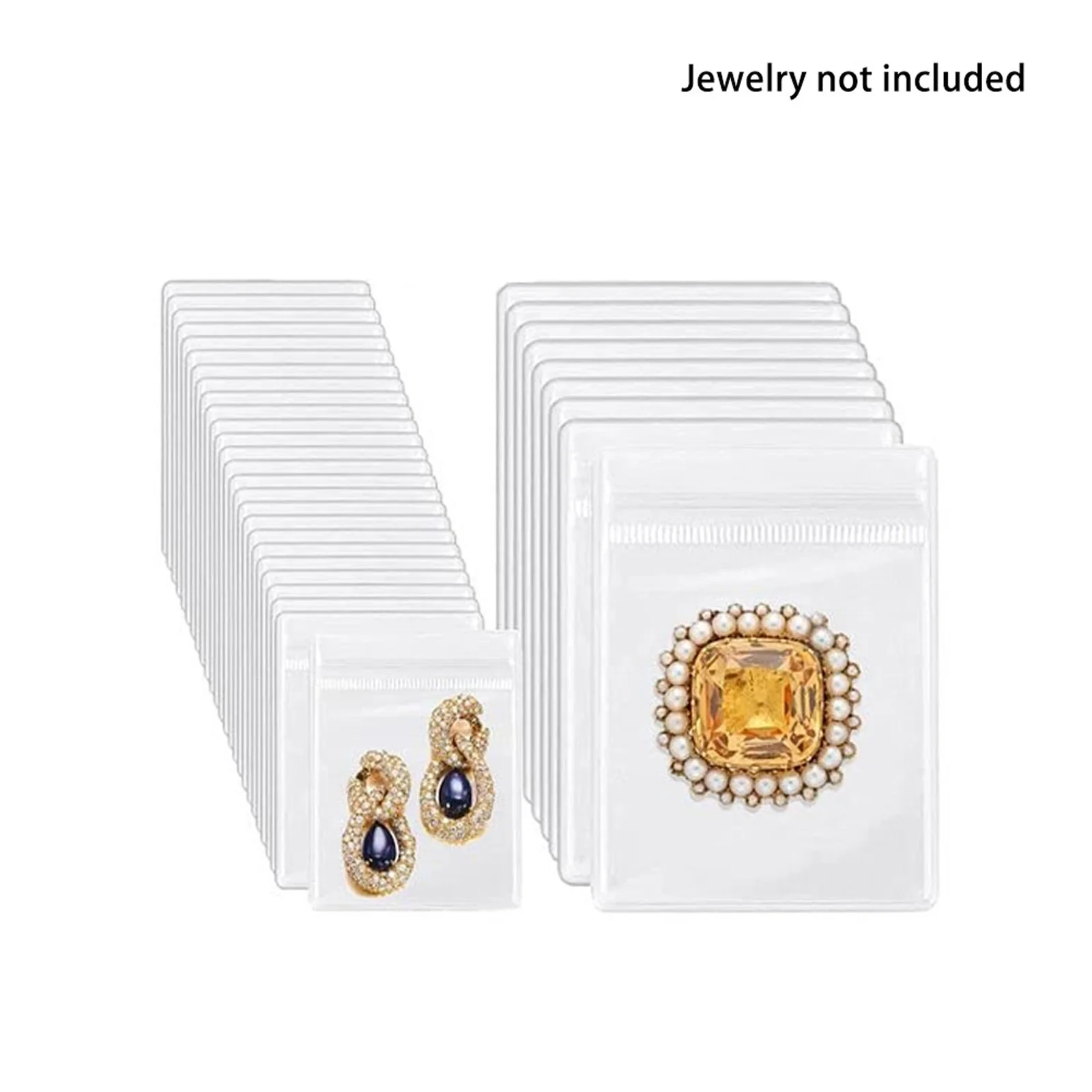 

Travel friendly Jewelry Storage Book Transparent PVC Plastic 60 Card Slots of 2 75 x 3 54inch Holds Rings Earrings Necklaces