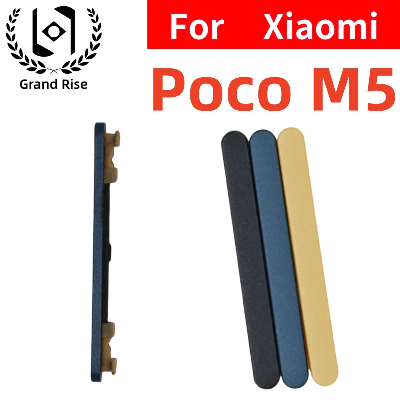 

1 SET NEW Phone Power Volume Side Button Key For Xiaomi Poco M5 External Volume Button + Power ON OFF