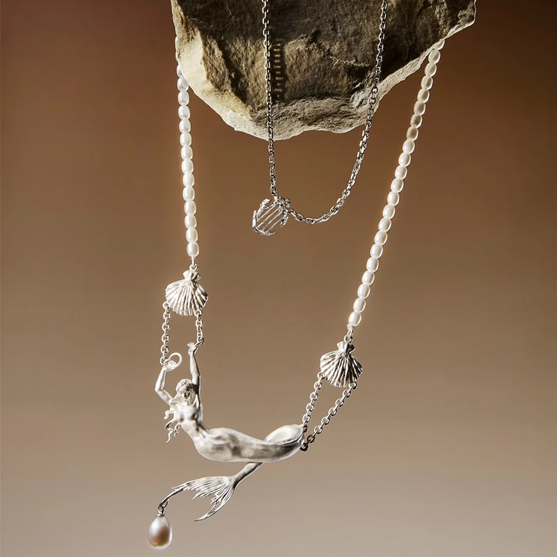 2024 New Mermaid Necklace Vintage Style Men\'s And Women\'s Jewelry Party Gift