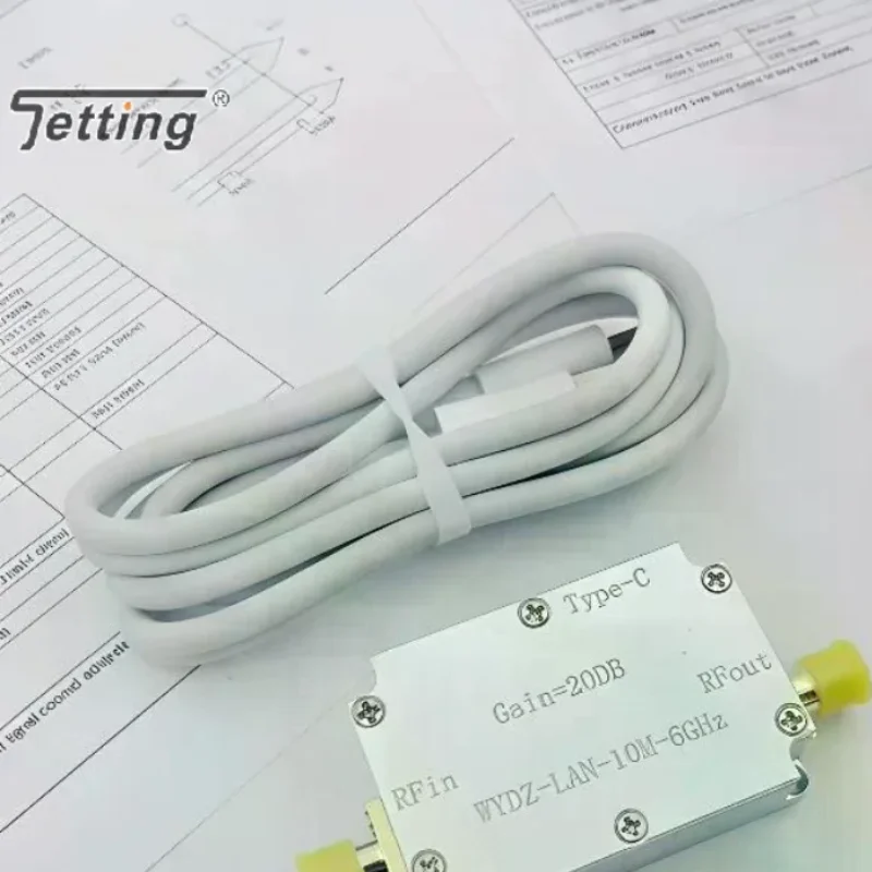 20DB 10MHZ-6GHz LAN High Flatness Receiver Amplifier RF Drive Drone Image Transmission Hackrf One GPS Radio FM
