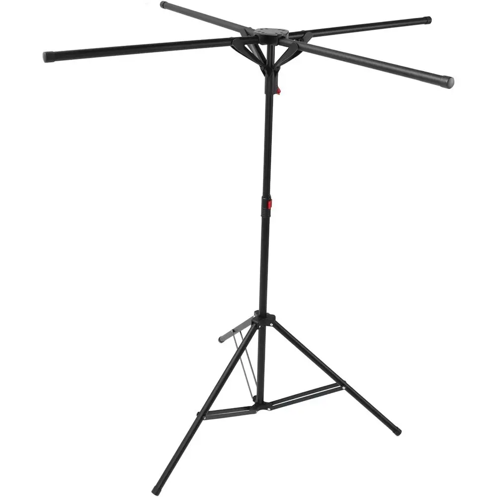 

Premium Carbon Tripod Drying Rack, Adjustable Height, Space-Saving for Indoor or Balcony Use, Black