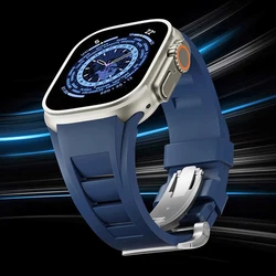 Soft Band For Apple Watch Ultra 3 Series 11 10 9 8 7 6 5 SE Sports Rubber Bracelet For iWatch 49mm 46mm 45mm 44mm Silicone Strap