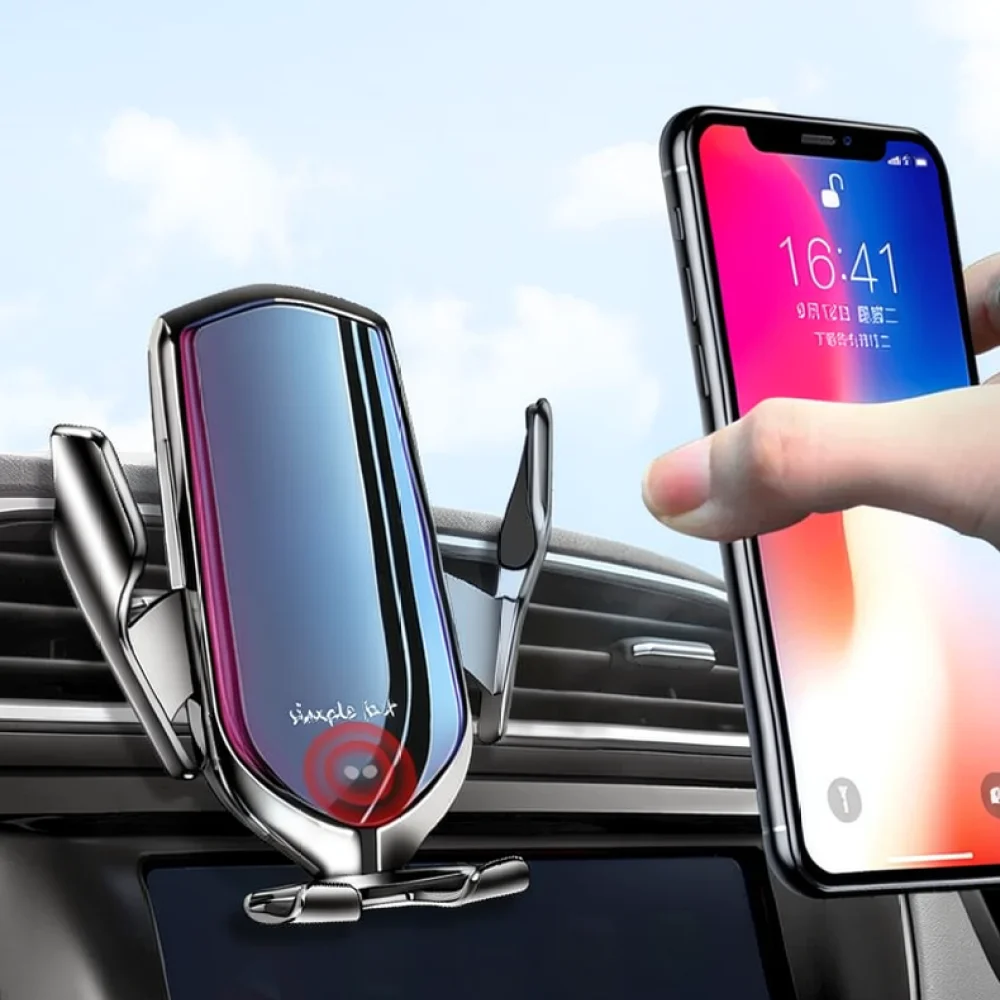 Automatic Induction Car Phone Mount 15W Wireless Charging Holder Stable Air Vent Clip Cradle For Smartphone Universal Support