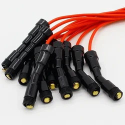 10pcs 5 * 20mm glass fuse holder 5X20mm type screw, with 22 AWG wire and cable 250V glass fuse tube fuse box