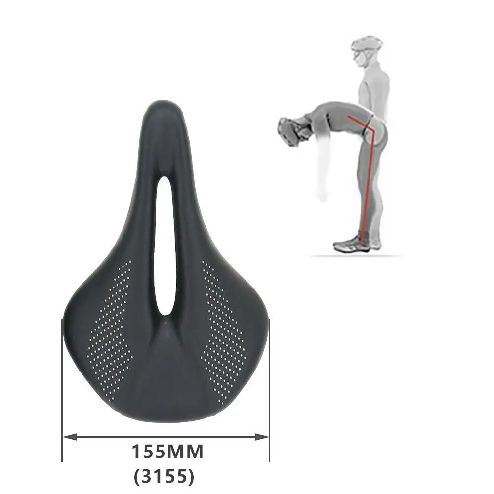 Carbon Sattel MTB/Rennrad Sattel super leichte Leder Carbon Kissen 7x9mm Rennrads itz 240*155mm – Detail 10