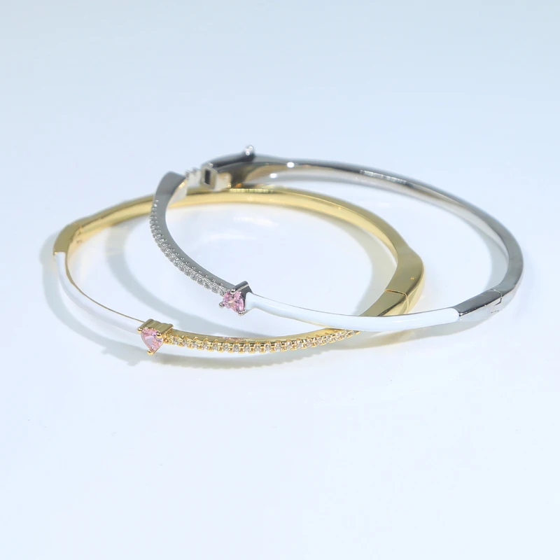 Jewelry Set Different Shape Cubic Zirconia Bangles Heart Square Oval Water Drop Stones for Women Fashion Trendy Style 2025