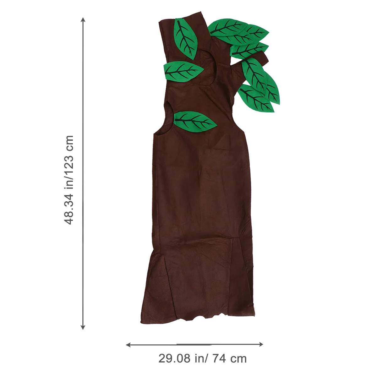 

1set 1 Set Halloween Tree Costume Brown Role Play Dress For Masquerade Show Character Festival Performance Outfit Set