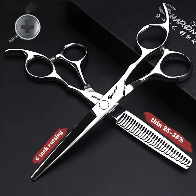 Professionelle japanische Friseurscheren zum Schneiden und Ausdünnen, 6 Zoll/6,5 Zoll/7 Zoll/7,5 Zoll, scharfe Haarschneidescheren für Friseure