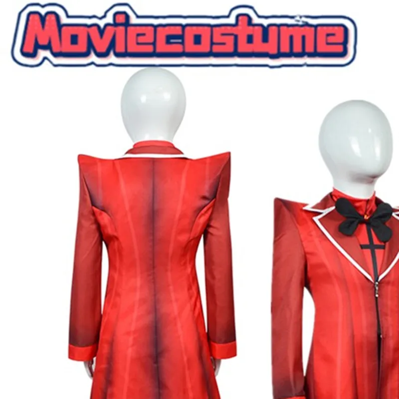 

Disfraz Alastor Cosplay Cartoon Fantasia Uniform Costume Coat Pants Gloves Bowtie Vest Outfits Halloween Carnival Party Suit