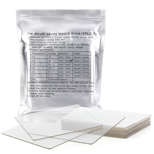 Imagen 2 del producto Retenedor de férula de ortodoncia Dental, hoja formadora al vacío, plástico suave y duro, Material termoformado de laboratorio Dental de 1,0/1,5/2,0mm