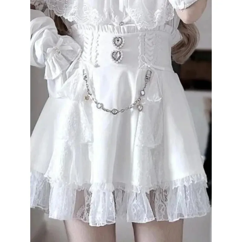 Japanse Harajuku Mini Rok Punk College Stijl Plaid Cake Subcultuur Y2k Rok Meisje Zomer Hoge Taille Zoete Mini Rok