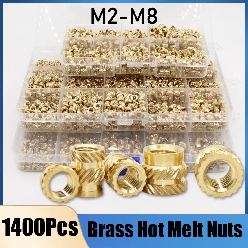 

Hot Melt Brass Insert Nut Soldering Iron Kit Knurled Thread Injection Copper Insertsnut M2 M3 M4 M5 M6 M8 of 3D Printer Plastic