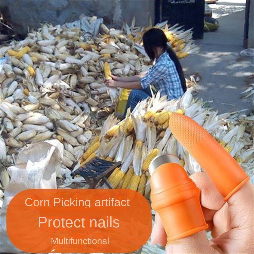 Silicone Thumb Knife Finger Protector Vegetable Harvesting Knife Plant Blade Scissors Cutting Rings Garden Gloves
