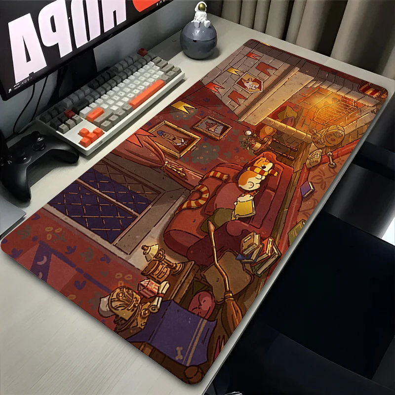 

Mouse Pad Design Non-Slip Desk Mat Laptop Gaming Accessories Stitched Edges For Home And Gamer Keyboard Pad Corgi Dog Mousepad