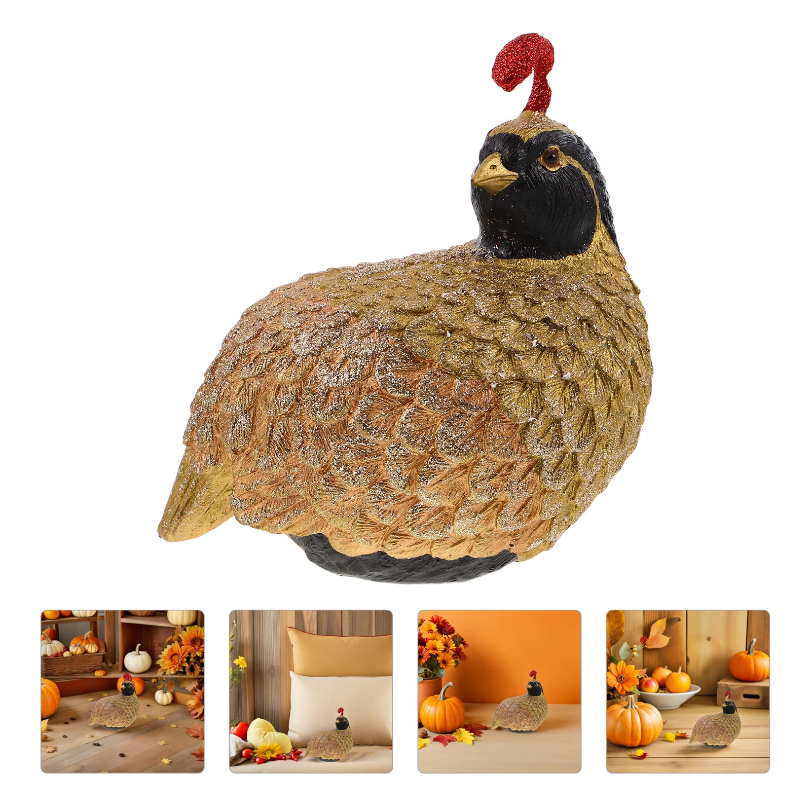 

Realistic Resin Lifelike Turkey Statues Figurines Thanksgiving Decoration For Fall Harvest Tabletop Centerpiece Autumn Decor