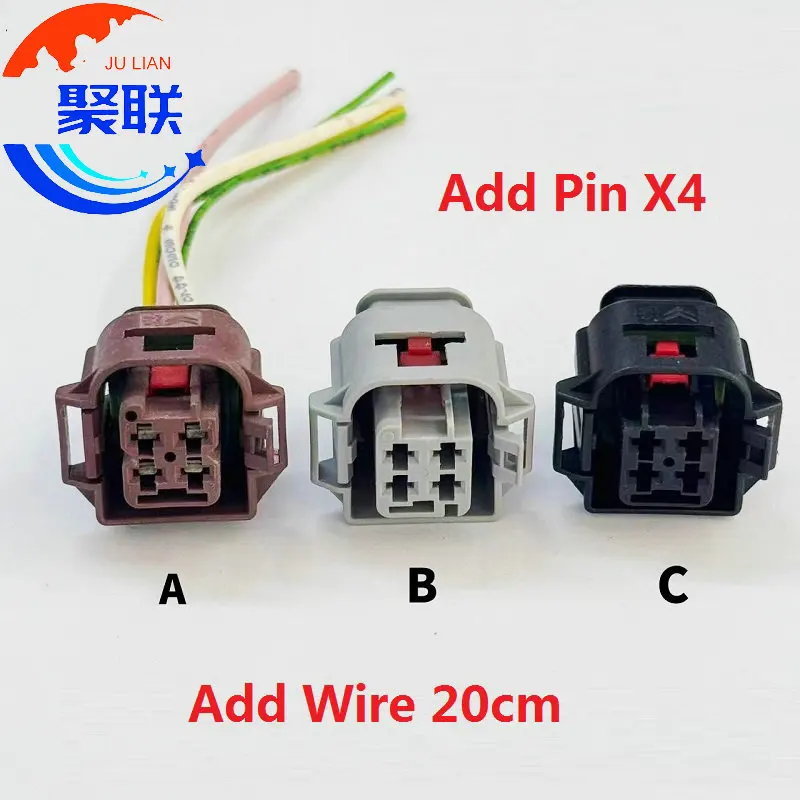 1Set 4Pin 10737691 Auto O2 Oxygen Sensor Plug Connector Throttle pedal connector With Pin Or Wires