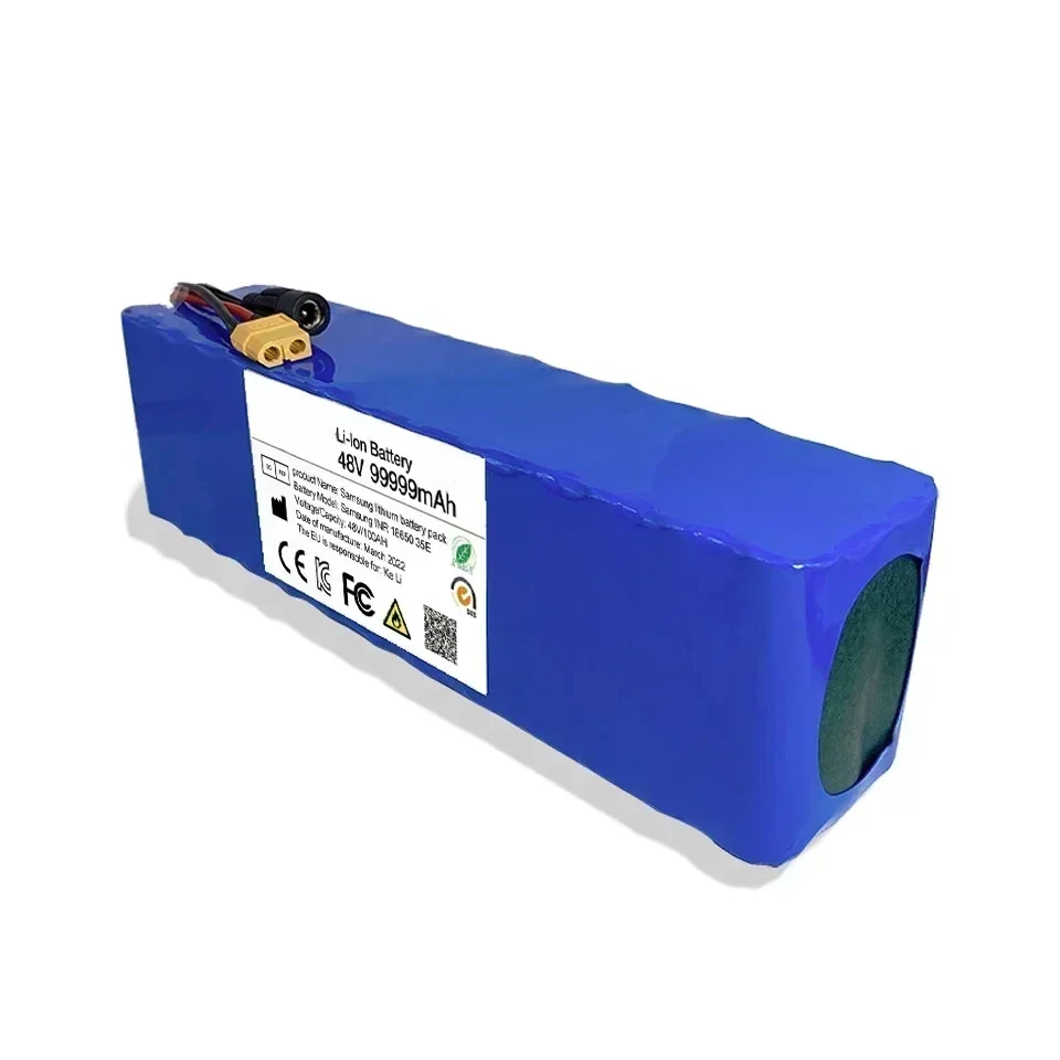 High capacity 48V 100Ah 1000W 13S3P 99999Mah Li-Ion Battery 54.6V Li-Ion Battery Electric Scooter with Bms + Charger