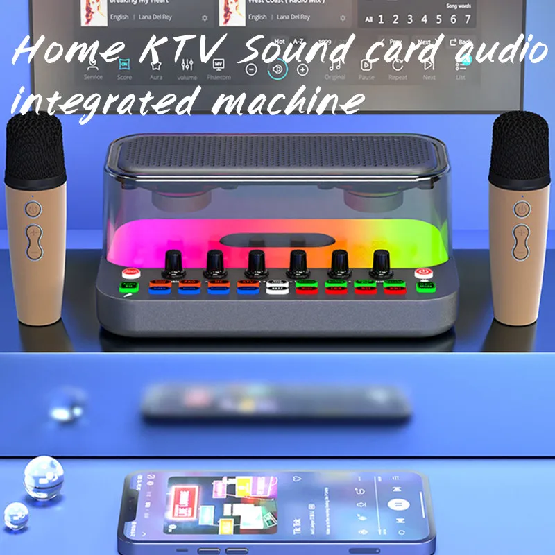 

SY11 Professional Portable Bluetooth 3D surround Sound Card Sound box with Microphone Wireless singing soundsystem For Karaoke