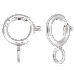 2/5pcs 925 Sterling Silver Spring Ring Clasp With Open Jump Ring for Bracelet Necklace Connectors DIY Jewelry Making Supplies