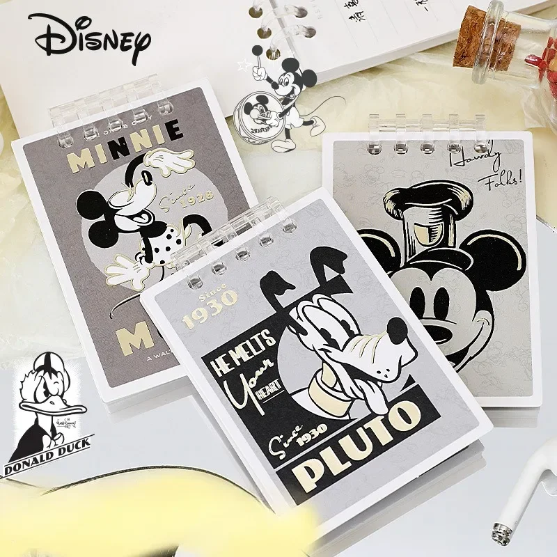 Disney Mickey Mouse Post It Notes Anime Figures Donald Duck Pluto Retro Disney Portable Detachable Notebooks Cute Children Gifts