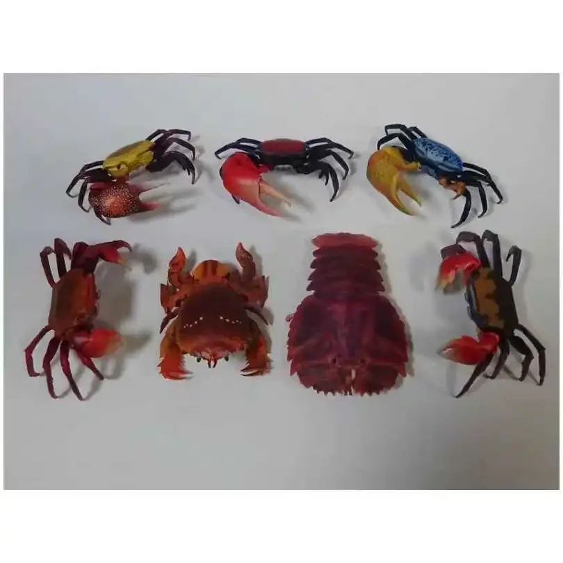 Genuine Gacha Biological Atlas of Crustacean Series 1 Fiddler Crab Asahi Crab Simulation Animal Action Figure Toys