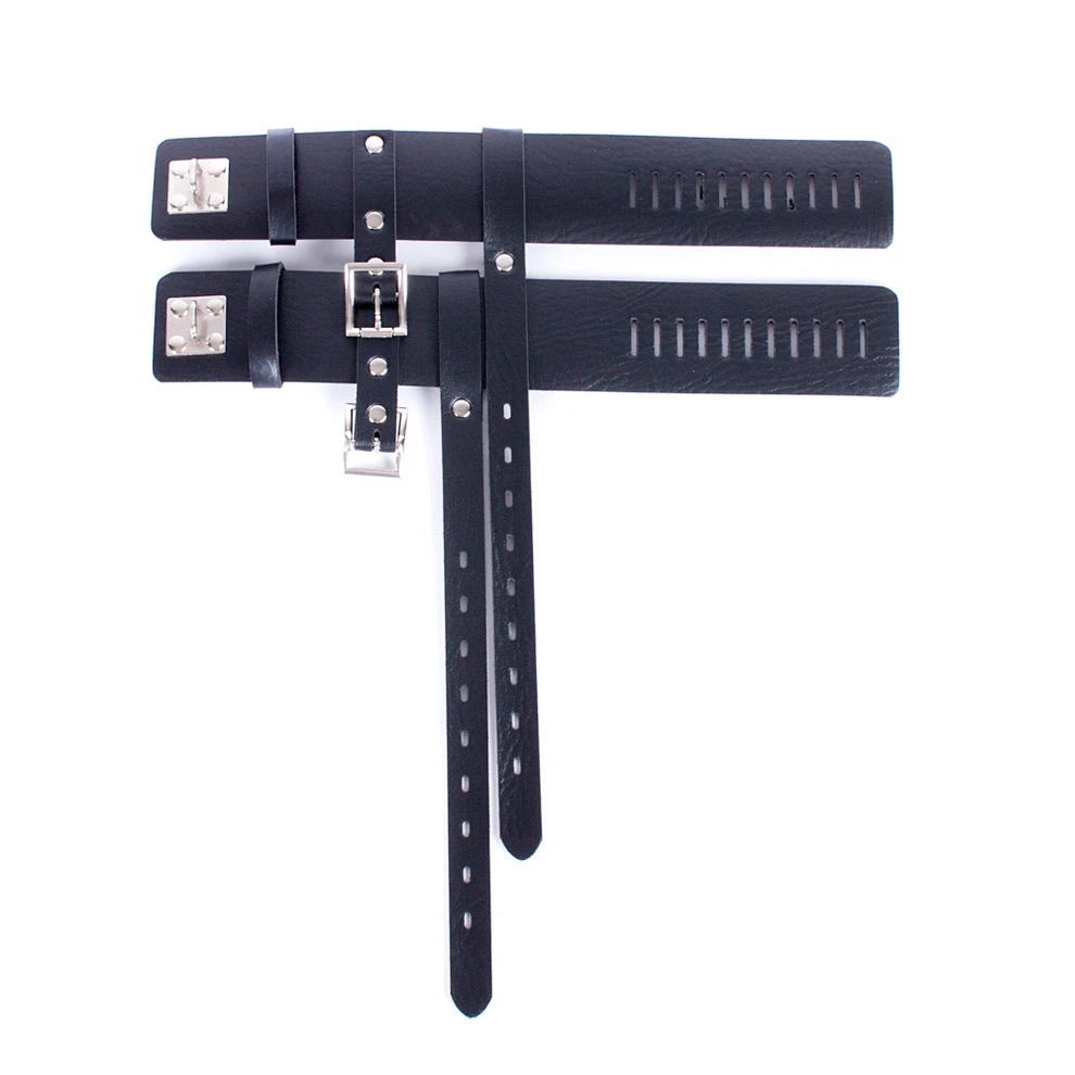 Faux Leather Ankle Belts BDSM Restraint Lockable Cuffs Fixed to High Heel Shoes Straps Accessories Padlock Sex Toys for Women