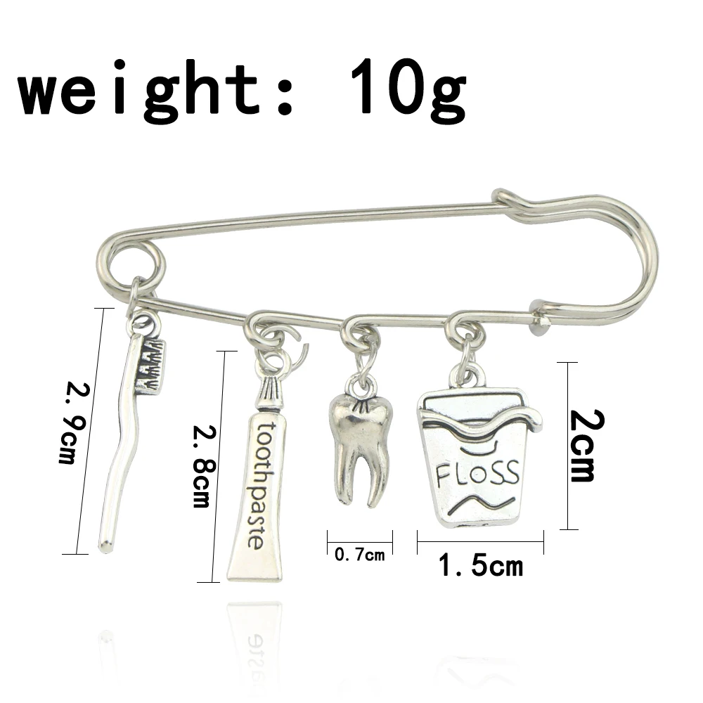 Dentist Mask Stethoscope Shape Personality Medical Medicine Brooch Pins Hospital Supply Cute Metal Zinc Alloy Holiday Gifts