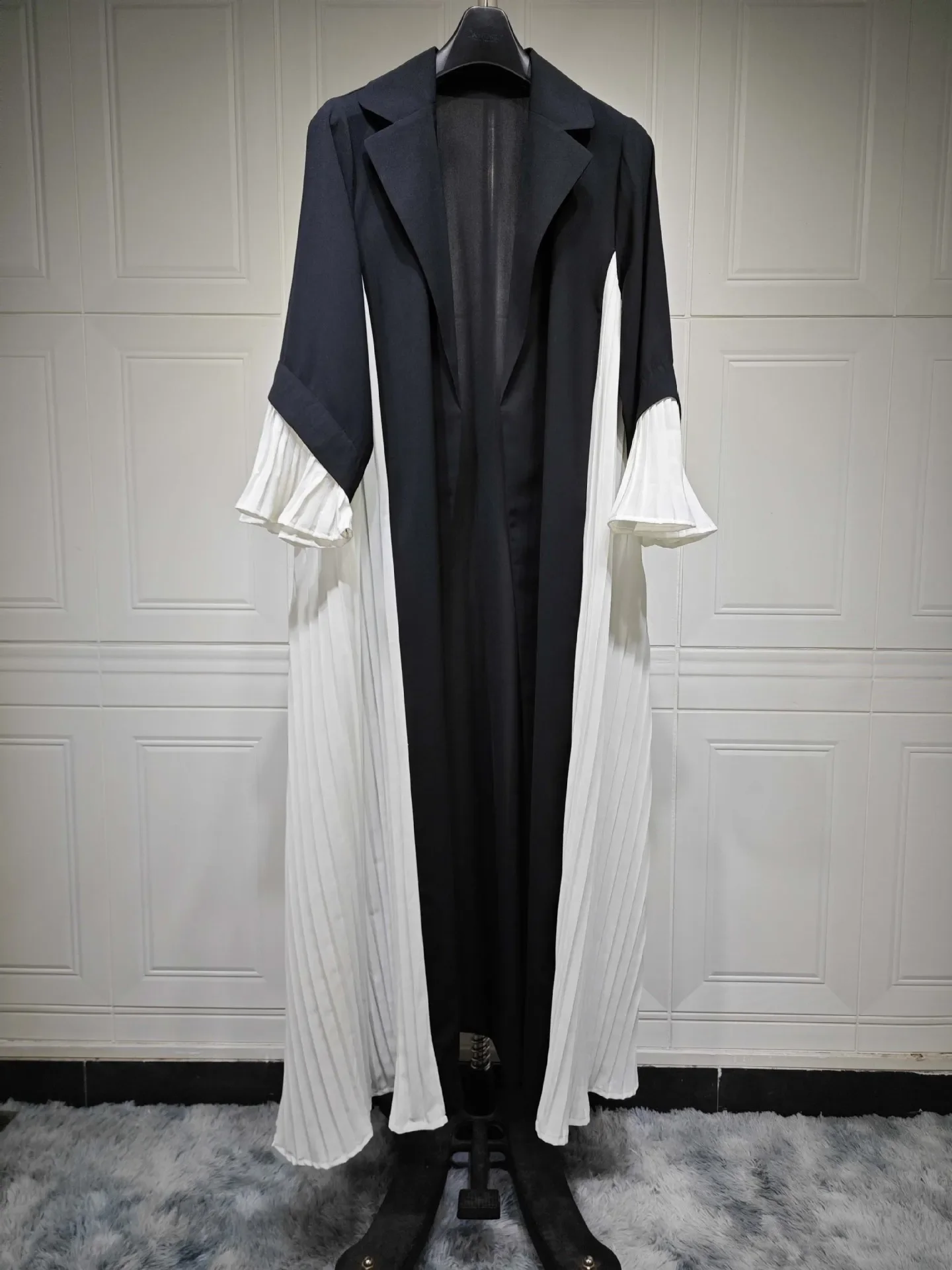 Eid Muslim Party Abaya per le donne Ramadan Cardigan pieghettato abito lungo marocco Kaftan Vestidos Largos Dubai Robe Jalabiya 2024