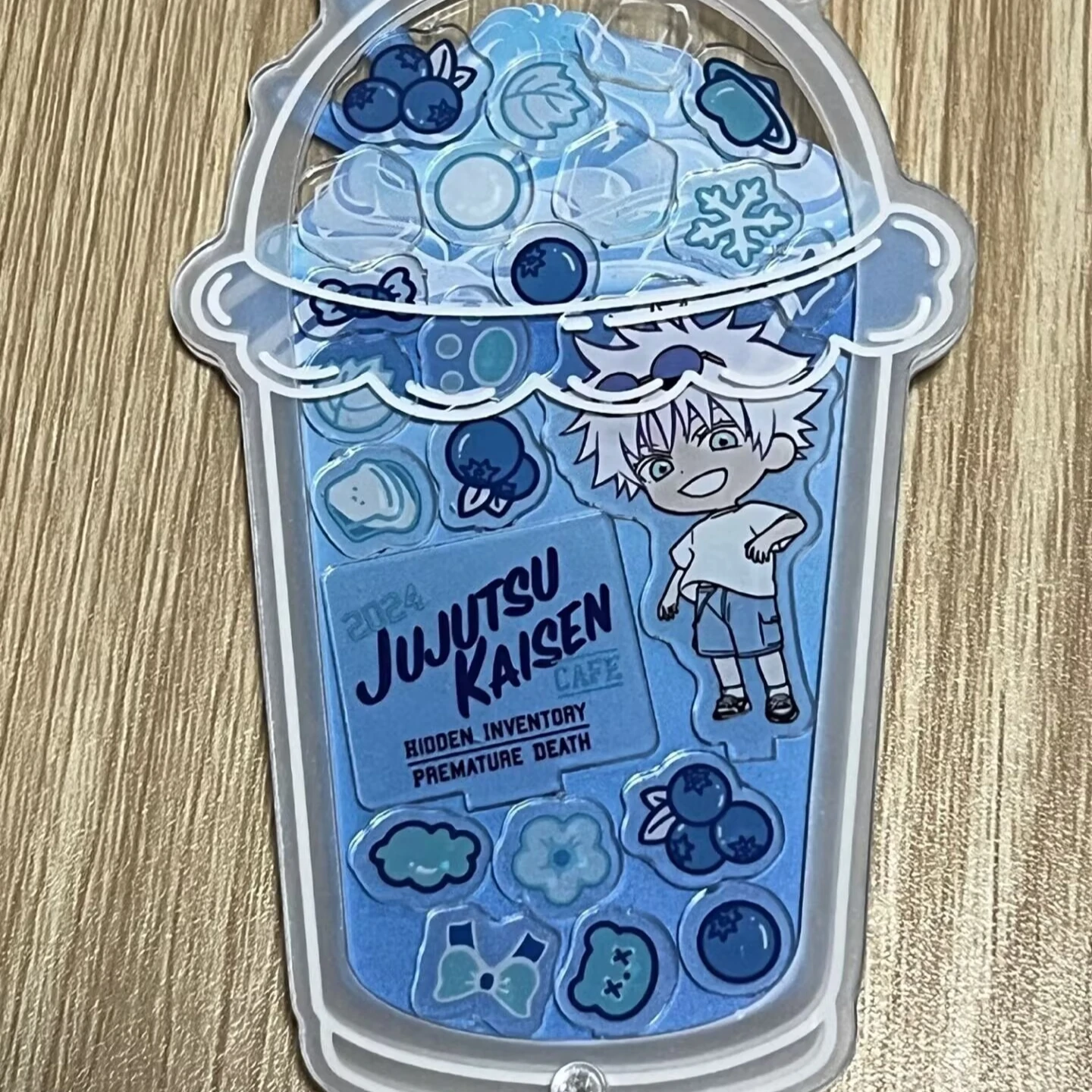 애니메이션 상품 '주술타카이센'과 '고죠 사토루'를 활용한 새로운 아크릴 여름 Q버전 귀여운 스무디 컵