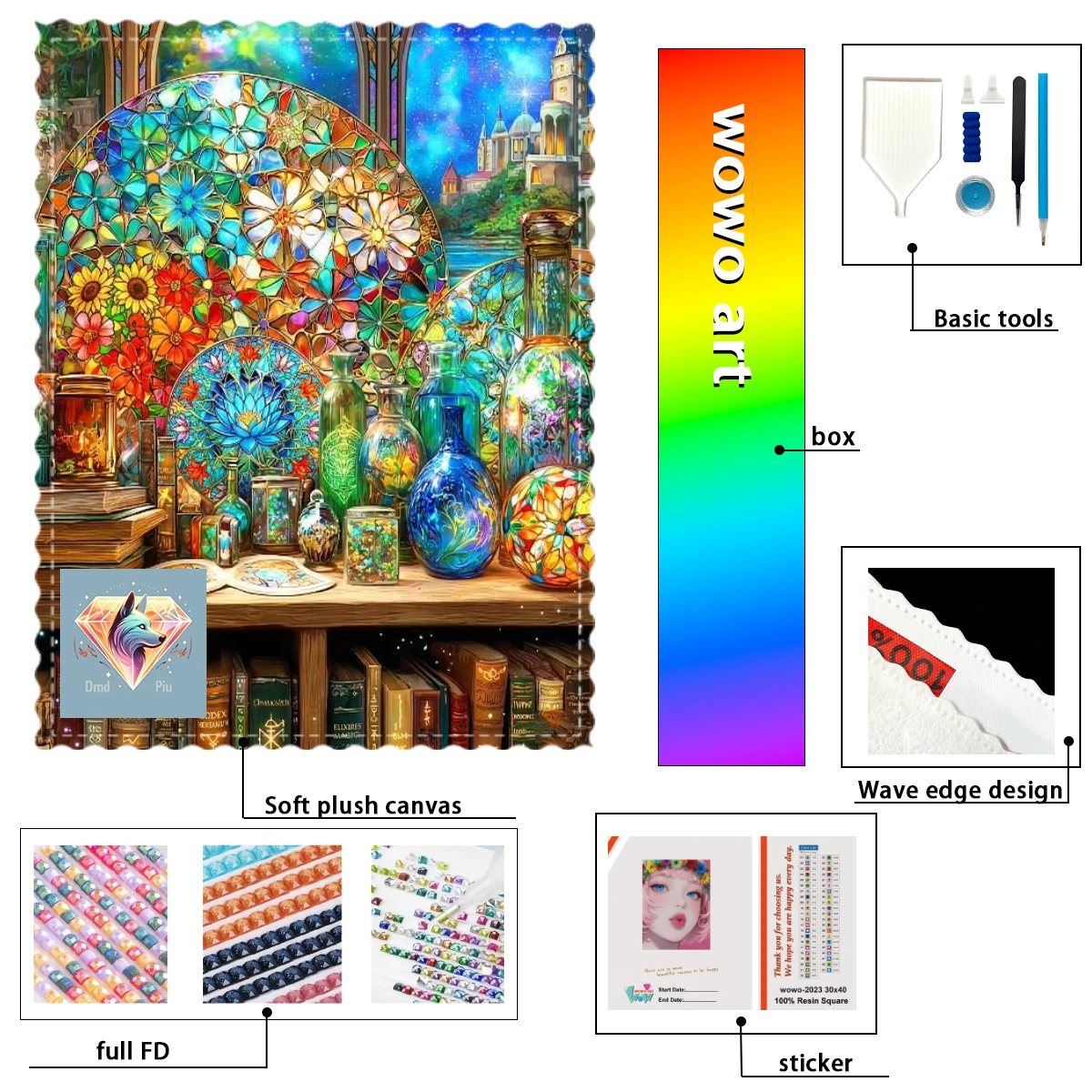 

【Piu Diamond Art】Escenario de moda para jarrones 100% resin FD+ab+cr Diamond Stamping Kit Perfect Masterpiece worth Buying