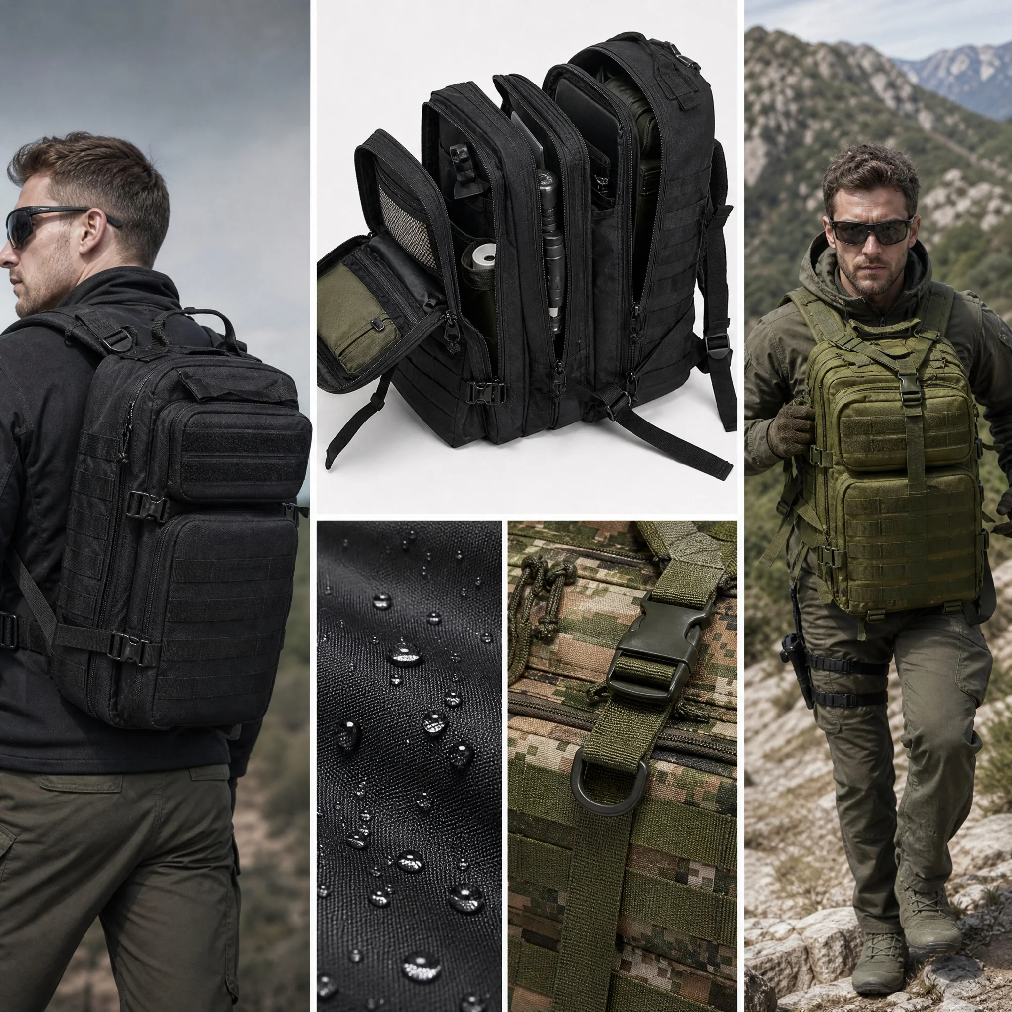 Classic Tactical Backpack With Large Capacity For Hiking And Travel_voghion.com