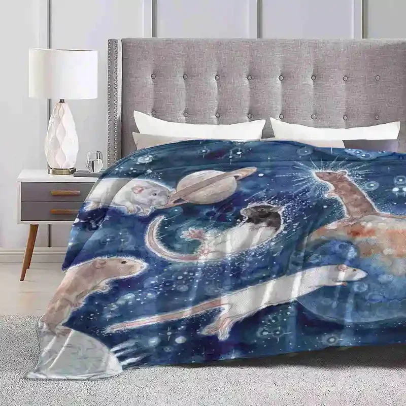 Mice stars written backwards new sale special edition flange soft blanket pet rat stars written backwards 150X200CM 100X150CM