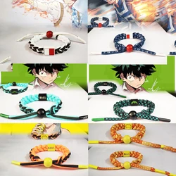 6 Style Anime My Hero Academia Midoriya Izuku Bakugou Katsuki Todoroki Shoto Braided Bracelet Woven Hand Ropes Chain Accessories