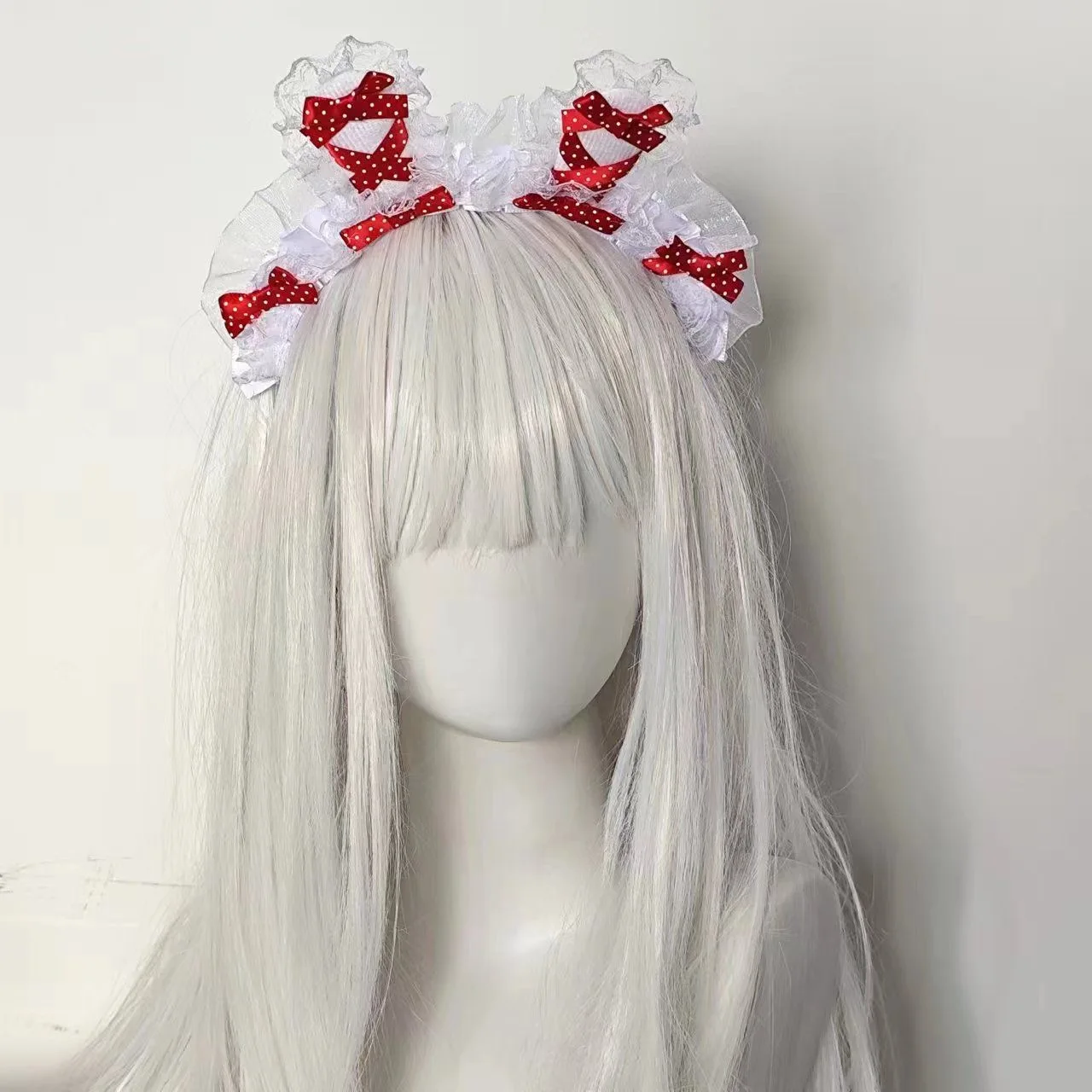 

Polka Dots Bow Headband for Women Hair Accessories Lovely Rabbit Ear Knotted Hairband Lolita Hair Band